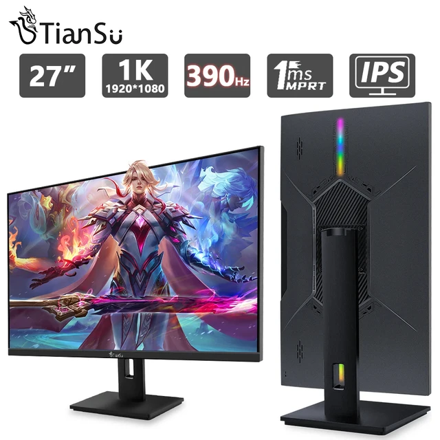 TIANSU 27 Inch Monitor 390Hz 1K 360Hz Monitor 1080P Full HD Display Gamer  for PC HDMI IPS Computer Screen DP 1MS Gaming Monitor - AliExpress